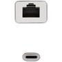 Nanocable Conversor USB-C a Ethernet Gigabit 10/100/1000 Mbps Plata 15cm